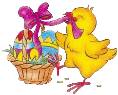 Gif animé Pâques poussin oeufs